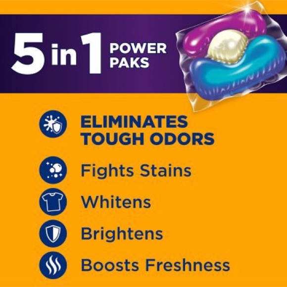 Nib OxiClean + Odor Blasters 5-in-1 Laundry Power Paks, Fresh Burst Scent 144 ct - Picture 3 of 5